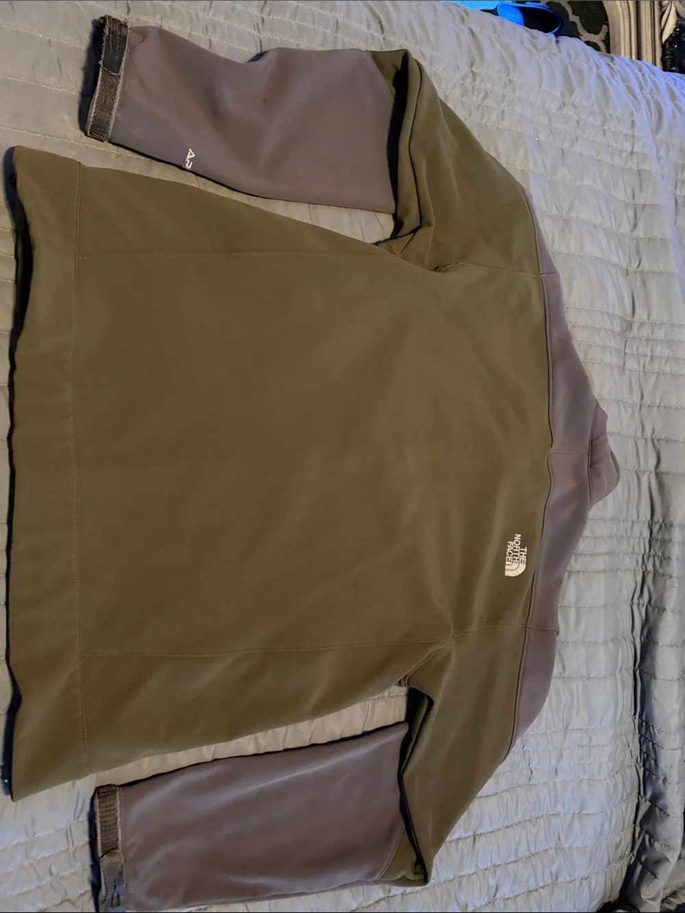 The North Face Men's Olive Green & Taupe Performance Softshell Jacket